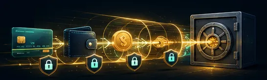 Secure payment flow to a vault
