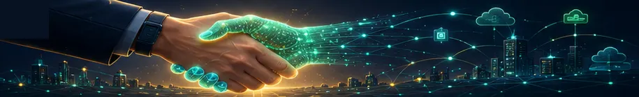 A handshake between technology and business